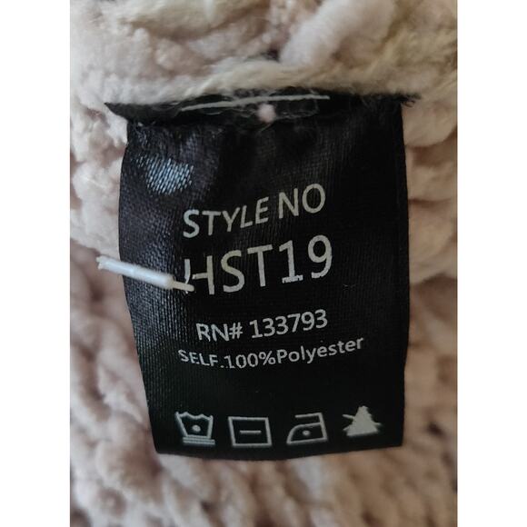 POL Chenille Turtleneck Chunky Sweater Womens S Beige 3/4 Cuffed Sleeves - Picture 11 of 16